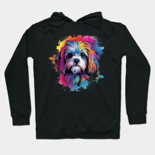 Shih Tzu with a splash of color Hoodie